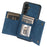 For Samsung Galaxy S25 Case Wallet RFID Blocking TPU Leather Phone Cover with Lanyard - Blue - 5