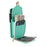For Samsung Galaxy S25+ Case Zipper Wallet Leather+TPU Phone Cover with Strap - Mint Green - 4