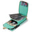 For Samsung Galaxy S25+ Case Zipper Wallet Leather+TPU Phone Cover with Strap - Mint Green - 5