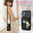 For Samsung Galaxy S24 FE Case Leather + TPU Phone Cover with Card Bag, Shoulder Strap - Black - 7