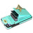 For Samsung Galaxy S25+ Case Leather + TPU Phone Cover with Card Bag, Shoulder Strap - Green - 3