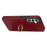 For Samsung Galaxy S24 FE Case Ring Kickstand PU+TPU Card Holder Phone Cover - Red - 3