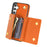 For Samsung Galaxy S25 Case Card Slots PU+TPU Cell Phone Cover with Long Strap - Orange - 3