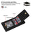 For Samsung Galaxy S25 Ultra Case RFID Blocking Card Slots TPU+PU Leather Phone Cover - Black - 6