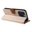 For iPhone 14 Pro Max Case RFID Blocking PU Leather Wallet Flip Phone Cover with Wrist Strap - Apricot - 3