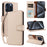 For iPhone 14 Pro Max Case RFID Blocking PU Leather Wallet Flip Phone Cover with Wrist Strap - Apricot - 7