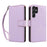 For Samsung Galaxy S23 Ultra Case RFID Blocking PU Leather Wallet Flip Phone Cover with Wrist Strap - Lavender Purple - 1