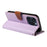 For iPhone 14 Pro Case RFID Blocking PU Leather Wallet Flip Phone Cover with Wrist Strap - Lavender Purple - 3