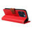 For iPhone 15 Pro Max Case RFID Blocking PU Leather Wallet Flip Phone Cover with Wrist Strap - Red - 3