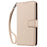 For iPhone 16 Plus Case RFID Blocking PU Leather Wallet Flip Phone Cover with Wrist Strap - Apricot - 6