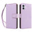 For iPhone 16 Case RFID Blocking PU Leather Wallet Flip Phone Cover with Wrist Strap - Lavender Purple - 1