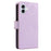 For iPhone 16 Case RFID Blocking PU Leather Wallet Flip Phone Cover with Wrist Strap - Lavender Purple - 7