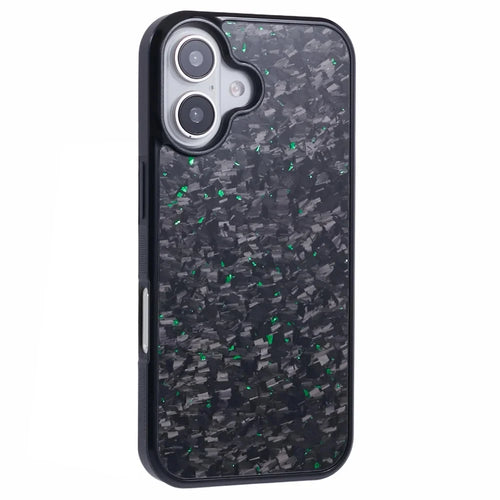 For iPhone 16 Magnetic Case Forged Texture Aramid Fiber+TPU Anti-Slip Phone Cover - Green - 1