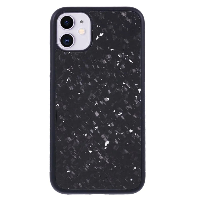 For iPhone 11 Magnetic Case Forged Texture Aramid Fiber+TPU Anti-Slip Phone Cover - Silver - 1