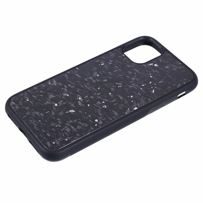 For iPhone 11 Magnetic Case Forged Texture Aramid Fiber+TPU Anti-Slip Phone Cover - Silver - 4