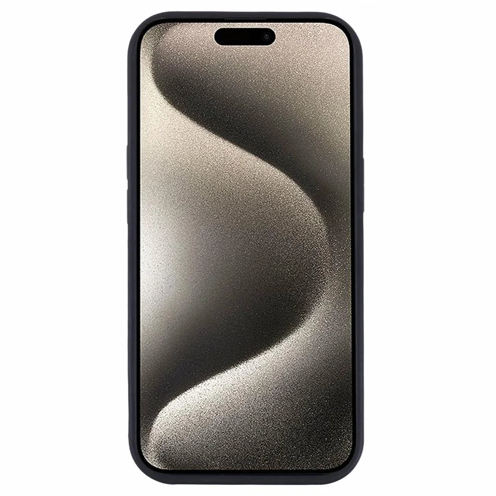 SUTENI G2 For iPhone 15 Plus Magnetic Case Leather Phone Back Cover Waxy Texture Kickstand - Blue - 2