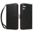 For Samsung Galaxy S24 Case RFID Blocking PU Leather Wallet Flip Phone Cover with Wrist Strap - Black - 1