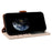 For Samsung Galaxy S24+ Case RFID Blocking PU Leather Wallet Flip Phone Cover with Wrist Strap - Apricot - 3