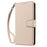 For Samsung Galaxy S24+ Case RFID Blocking PU Leather Wallet Flip Phone Cover with Wrist Strap - Apricot - 7