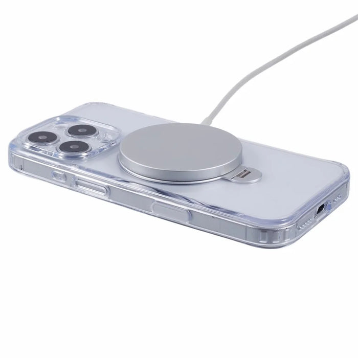 For iPhone 16 Pro Case Magnetic Kickstand PC+TPU Clear Phone Cover with Camera Control Button - 5