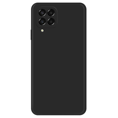 For Samsung Galaxy M33 5G (Global Version) Soft Microfiber Lining Smartphone Case, Anti-scratch Rubberized TPU Straight Edge Phone Back Cover - Black - 1