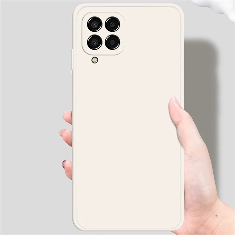 For Samsung Galaxy M33 5G (Global Version) Soft Microfiber Lining Smartphone Case, Anti-scratch Rubberized TPU Straight Edge Phone Back Cover - Black - 5