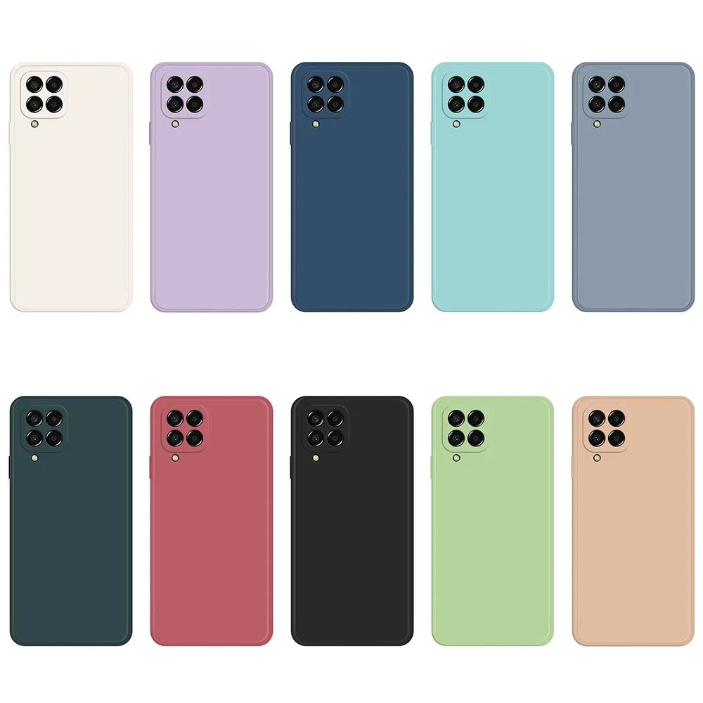 For Samsung Galaxy M33 5G (Global Version) Soft Microfiber Lining Smartphone Case, Anti-scratch Rubberized TPU Straight Edge Phone Back Cover - Black - 6