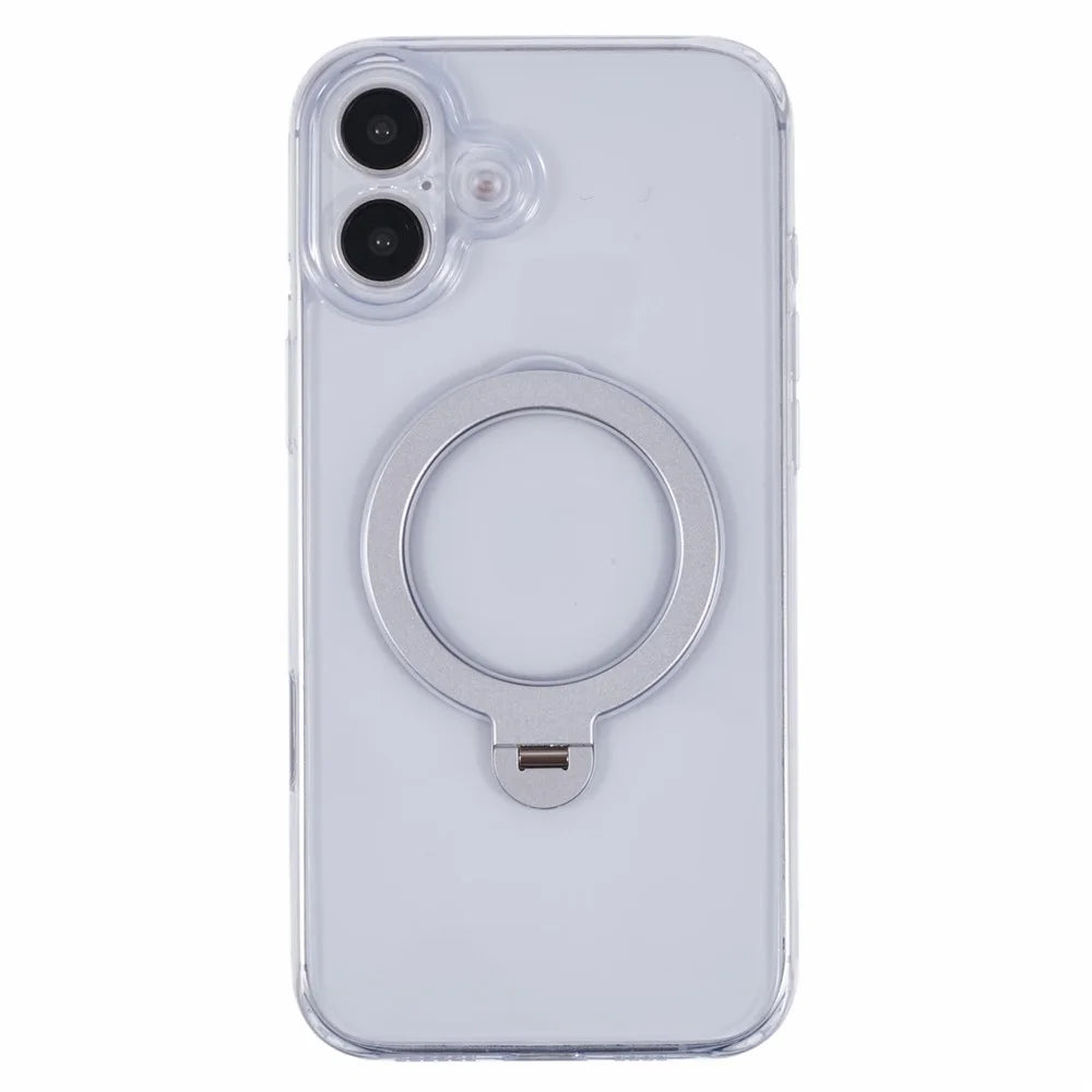 For iPhone 16 Case Magnetic Kickstand PC+TPU Clear Phone Cover with Camera Control Button - 3