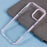 For iPhone 16 Clear Case TPU+PC Shockproof Phone Back Cover - Pink - 6