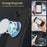 For iPhone 14 Case Compatible with MagSafe Rotating Metal Kickstand PC + Silicone Phone Cover - Black - 4