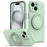 For iPhone 15 Case Compatible with MagSafe Rotating Metal Kickstand PC + Silicone Phone Cover - Light Green - 1
