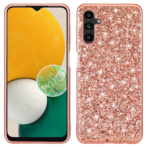 For Samsung Galaxy A16 5G / 4G Case TPU + PC Sparkling Glitter Phone Back Cover - Rose Gold - 1