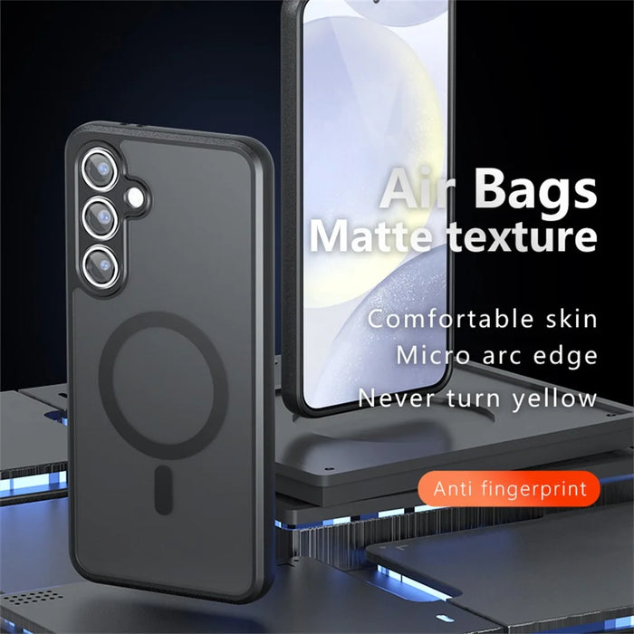 For Samsung Galaxy S24 FE Magnetic Case TPU+PC Matte Phone Cover - 2
