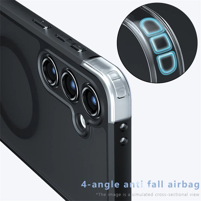For Samsung Galaxy S24 FE Magnetic Case TPU+PC Matte Phone Cover - 4