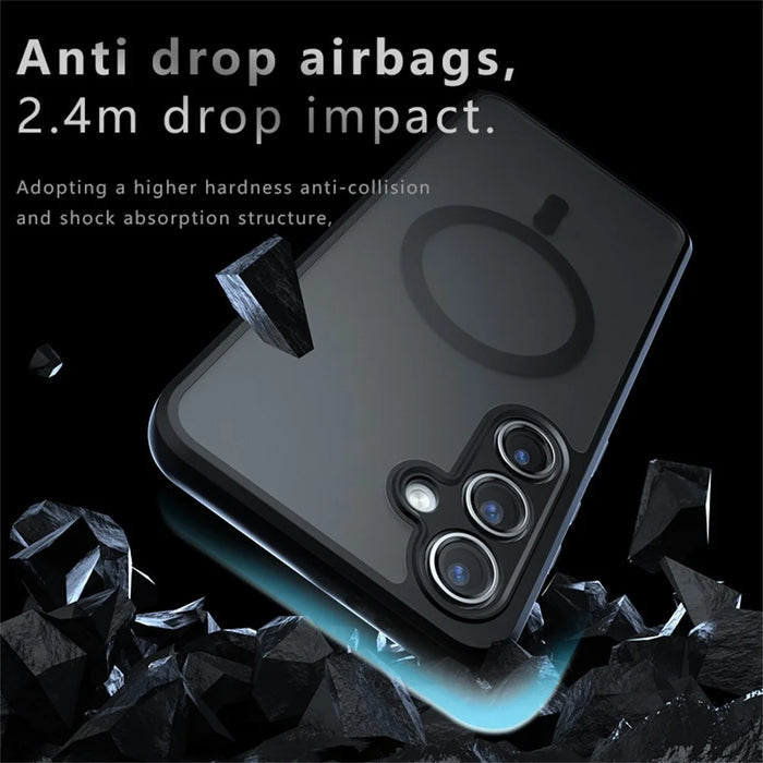 For Samsung Galaxy S24 FE Magnetic Case TPU+PC Matte Phone Cover - 7