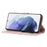 For Samsung Galaxy S25 Case Wallet Skin-Touch Leather Imprinted Phone Cover - Pink - 3