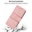 For Samsung Galaxy S25 Case Wallet Skin-Touch Leather Imprinted Phone Cover - Pink - 5