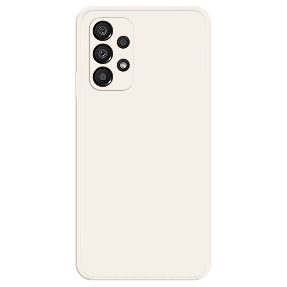 Cell Phone Back Cover for Samsung Galaxy A33 5G, Collision Proof Straight Edge Rubberized TPU+Microfiber Lining Phone Case - Beige - 1