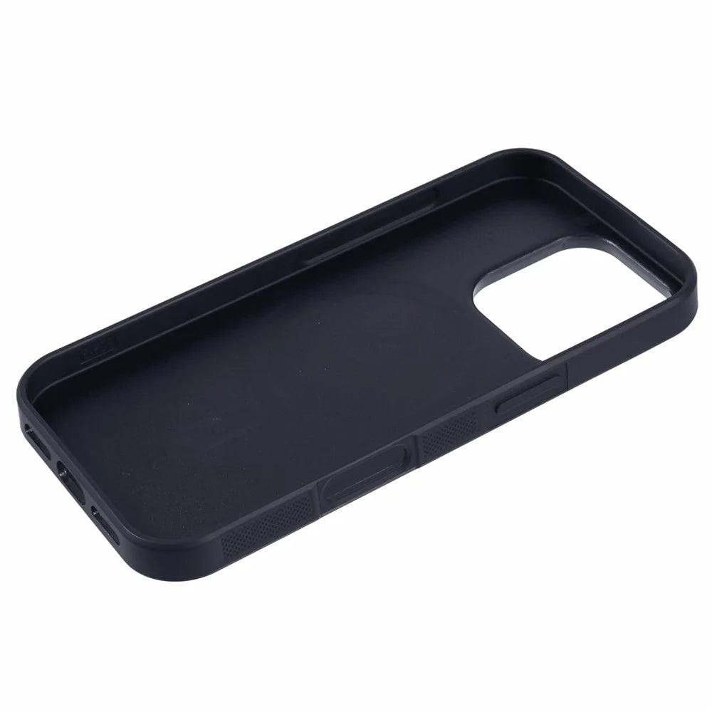 For iPhone 16 Pro Max Magnetic Case Forged Texture Aramid Fiber+TPU Anti-Slip Phone Cover - Gold - 6