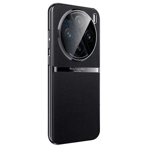 For vivo X200 Pro mini 5G Case PU Leather + Acrylic + PC Shockproof Phone Cover - Black - 1