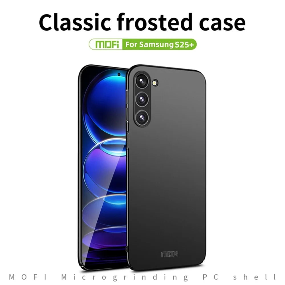 MOFI For Samsung Galaxy S25+ Phone Case  Shield Matte Series Ultra Slim PC Protective Cover - Black - 2