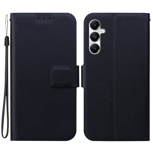 For Samsung Galaxy A35 5G Case Ultra-Thin PU Leather + TPU Phone Cover with Card Slot - Black - 1