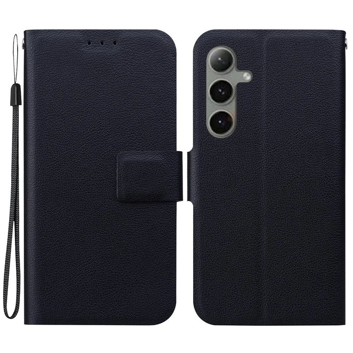 For Samsung Galaxy S24+ Case Ultra-Thin PU Leather + TPU Phone Cover with Card Slot - Black - 1