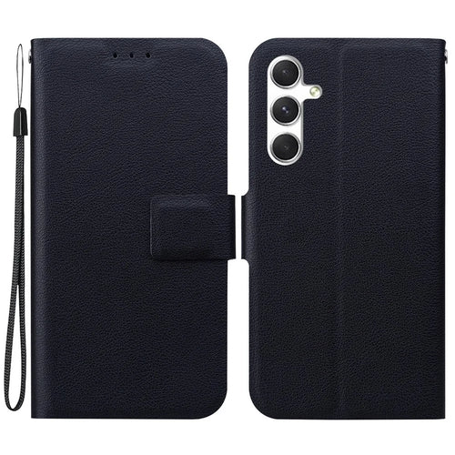 For Samsung Galaxy S24 Case Ultra-Thin PU Leather + TPU Phone Cover with Card Slot - Black - 1