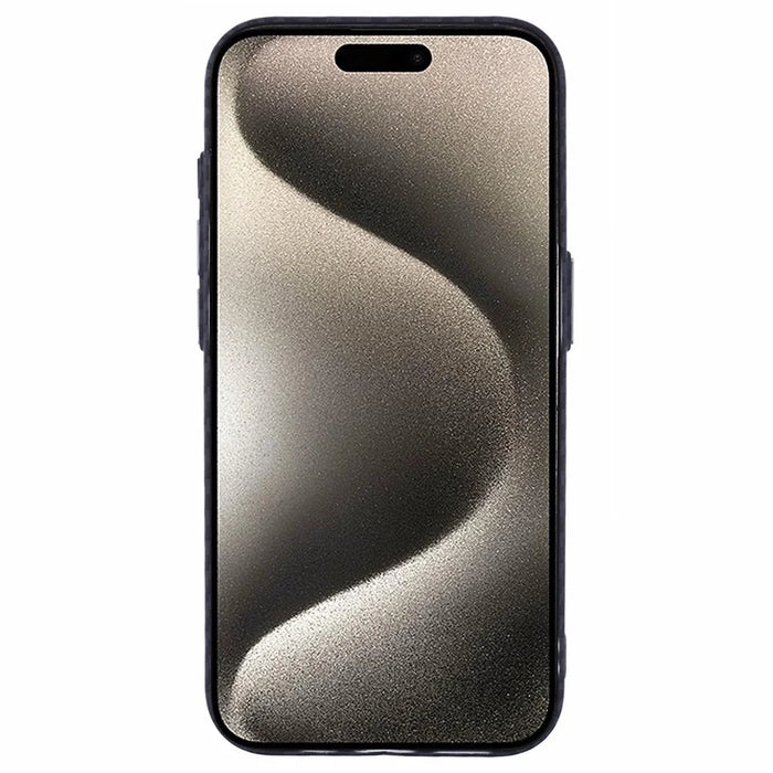 For iPhone 14 Pro Max Case Compatible with MagSafe Carbon Fiber Texture Water-Transfer PC Phone Cover - Black - 2