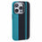 For iPhone 13 Pro Max Case Compatible with MagSafe Carbon Fiber Texture Water-Transfer PC Phone Cover - Blue+Black Stripes - 1
