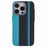 For iPhone 13 Pro Max Case Compatible with MagSafe Carbon Fiber Texture Water-Transfer PC Phone Cover - Blue+Black Stripes - 3
