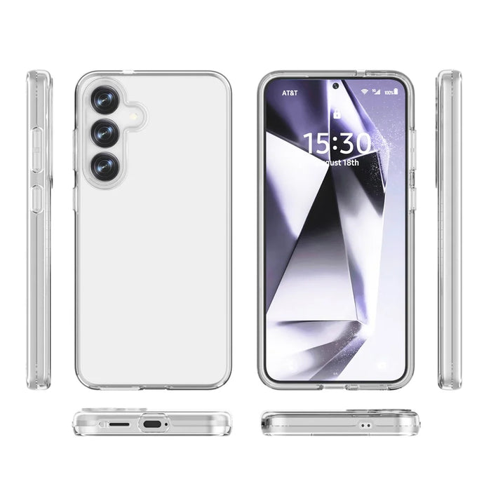 For Samsung Galaxy S25 Case PC + TPU Shockproof Clear Phone Cover - Transparent - 7