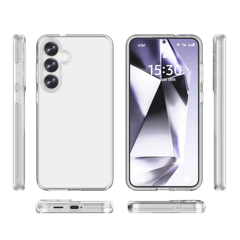 For Samsung Galaxy S25+ Case PC + TPU Shockproof Clear Phone Cover - Transparent - 7