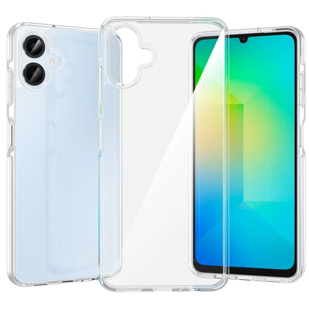 For Samsung Galaxy A06 4G Case PC + TPU Shockproof Clear Phone Cover - Transparent - 2